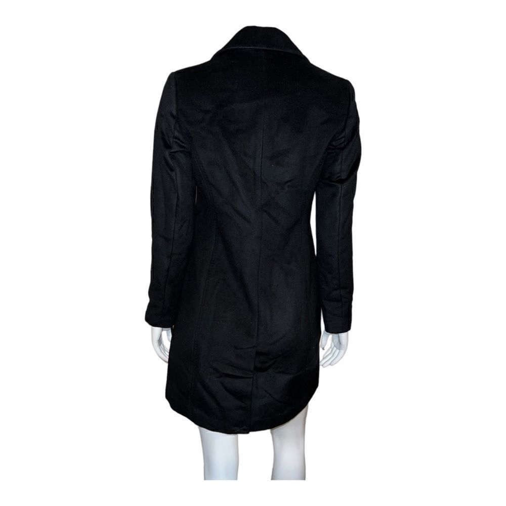 Calvin Klein Women's Single-Breasted Button Coat Wool Cashmere Blend Black 2 NWT - Picture 3 of 9